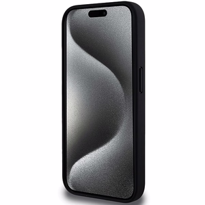 BMW Perforated Tricolor Line Suojakuori iPhone 15 Pro:lle - musta