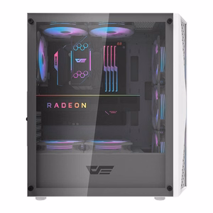 Darkflash DK352 Plus computer case (black and white) + 4 ARGB fans