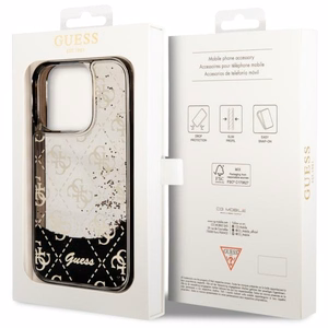 Guess GUHCP14LLC4PSGK iPhone 14 Pro 6.1" musta/musta hardcase Liquid Glitter 4G Transculent
