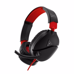 Punamustat langalliset Turtle Beach Recon 70N -kuulokkeet mikrofonilla ja 3,5 mm:n liittimellä