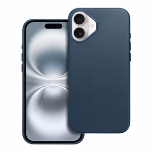Nahkainen Mag Cover -suojakuori (MagSafe) iPhone 16 Plus:lle laivastonsininen