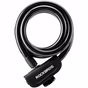 Rockbros RKS515-BK 1.1 m polkupyörän lukko avaimella - musta