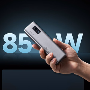Powerbank Cuktech CUKP200XGLGR 85W 20000mAh 2 x USB-C 1 x USB-A - harmaa