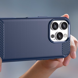 Carbon Case Silikoninen Suojakuori iPhone 16 Pro Max:lle - Sininen