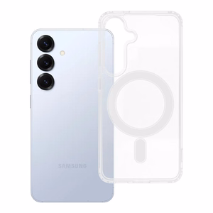 Suojakuori Samsung S25:lle Clear Mag Cover (MID) yhteensopiva MagSafen kanssa läpinäkyvä