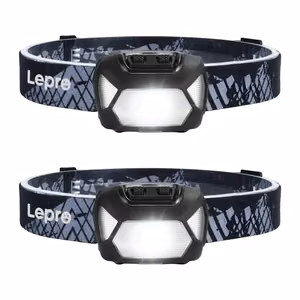 LEPRO 320015-2 200 lumenin akkukäyttöisten otsalamppujen setti (2 kpl)