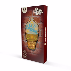 RETRO metallikyltti LED Ice Cream Forever Light
