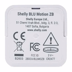 Shelly BLU Motion ZB Motion Sensor