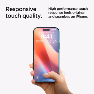 Spigen Glas.tR EzFit Privacy Tempered Glass for iPhone 15/16 with Adapter (2 pcs.)