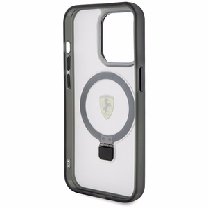 Ferrari FEHMP15LUSCAH iPhone 15 Pro 6.1 läpinäkyvä kovakuori Ring Stand 2023 Collection MagSafe