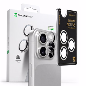 AmazingThing AR 3 Lens Glass Full Clear Tempered Glass for iPhone 16 Pro / 16 Pro Max - Transparent