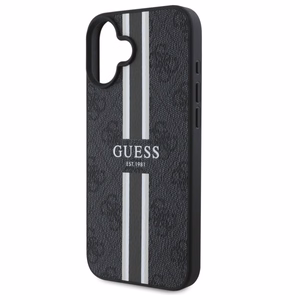 Guess 4G Printed Stripes MagSafe Suojakuori iPhone 16:lle - musta