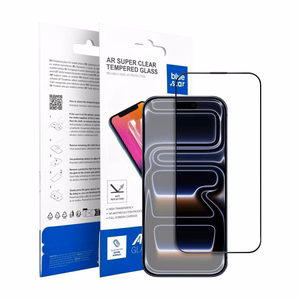 Tempered glass for iPhone 17 PRO MAX Blue Star 5D AR black