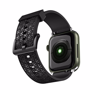 Kellohihna Y Kellonauha Rannekoru Apple Watch 42 / 44 / 45 mm:lle - Musta