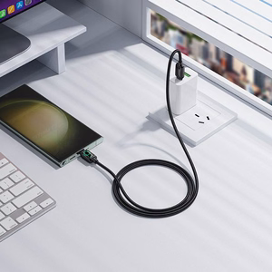 Hoco U146 Kaapeli LCD-näytöllä USB-C – USB-C 3A 60W 1.2m musta