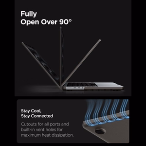 Spigen AirSkin suojakuori MacBook Pro 16" 2021 / 2023 / 2024 / 2025 / 2026 -mallille – puoliläpinäkyvä