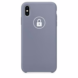Puhelimen suojakuori "Silicone Case" mallille Apple iPhone Xs Max / Levander Gray / pakkauksessa