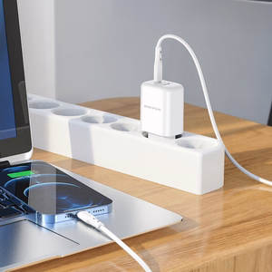Borofone BN4 Potential USB+Type-C QC 3.0 PD 2.0 20W seinälaturi, valkoinen