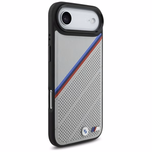 BMW M Tricolor Metal Logo MagSafe Suojakuori iPhone 17 Air:lle - Harmaa