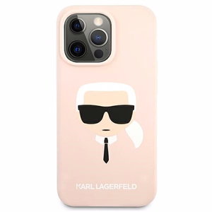 Karl Lagerfeld Silikoninen Karl's Head Suojakuori iPhone 13 Pro Max 6.7" - Vaaleanpunainen