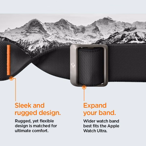 Spigen Lite Fit Pro Suojakuori Hihnalla Apple Watch Ultra 1 / 2 (49mm):lle - matta musta