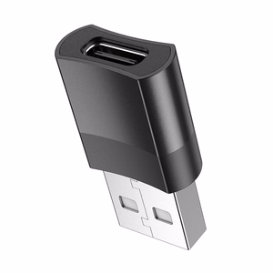 Sovitin Hoco UA17 USB-A Type-C:lle musta