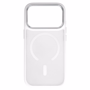 Liavec Cloudy suojakuori metallisella kamerakehyksellä Iphone 17 Pro Max -puhelimelle valkoinen (kameran ohjauspainike)