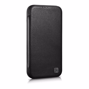 iCarer CE Premium Leather Folio Case iPhone 14 Plus Magnetic Flip Leather Folio Case MagSafe black (WMI14220715-BK)