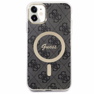 Guess GUHMN61H4STK iPhone 11 6.1" musta/musta hardcase 4G MagSafe