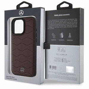 Mercedes MB Waves Nahkainen Suojakuori iPhone 16 Pro Max:lle - Punainen