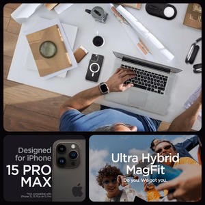 Spigen Ultra Hybrid MagSafe Suojakuori iPhone 15 Pro Max 6,7 valkoinen