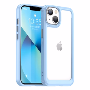 Outer Space Case iPhone 14 Plus kova suojus geelikehyksellä sininen