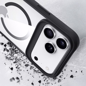 3mk Satin Armor MagCase iPhone 17 Pro Max:lle - läpinäkyvä musta