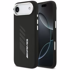 AMG Silikoninen Oversize Rhombs MagSafe Suojakuori iPhone Air:lle - musta