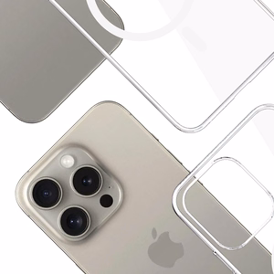 3mk Clear MagCase Suojakuori Apple iPhone 15 Pro Max:lle - läpinäkyvä