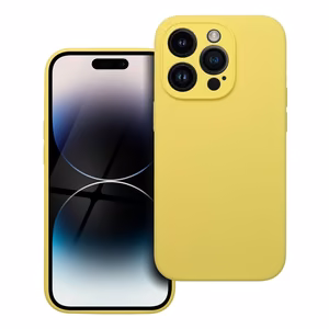 Silikoninen suojakuori iPhone 14 PRO:lle 2mm keltainen
