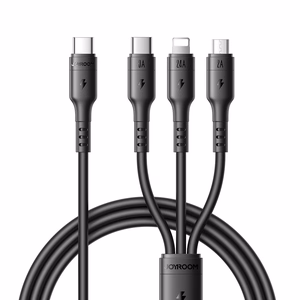 USB Kaapeli Joyroom S-A61 USB-C USB-C/Lightning/MicroUSB 3.5A 1.2m musta