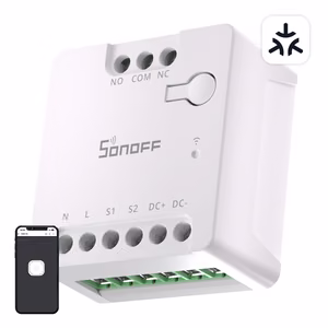 SONOFF MINI-D älykäs Wi-Fi Matter -kytkin (AC/DC 12-48V, potentiaalivapaa kosketin)