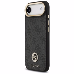 Guess 4G Strass Logo & Big Strap Metal Buttons MagSafe Suojakuori iPhone Air:lle musta