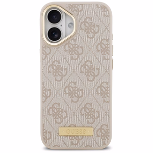 Guess 4G Logo Plate MagSafe suojakuori iPhone 17 - pinkki