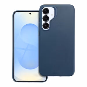 Case for Samsung S25 PLUS Leather Mag Cover compatible with MagSafe blue