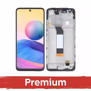 LCD Display Compatible With Xiaomi Redmi Note 10 5G / Note 10T 5G / Poco M3 Pro 5G Black with Frame OEM