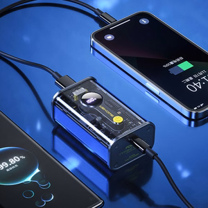 WEKOME WP-333 Vanguard Series varavirtalähde, 10000 mAh, PD 20 W + QC 22,5 W, musta ja läpinäkyvä