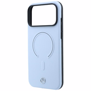 Mercedes 3D MagSafe nahkainen suojakuori malleille iPhone 18 Pro Max / 17 Pro Max, sininen