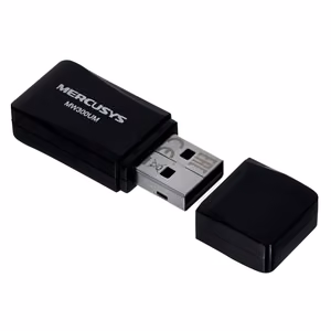 MERCUSYS MW300UM 300 Mbps mini-USB-Wi-Fi-sovitin, musta