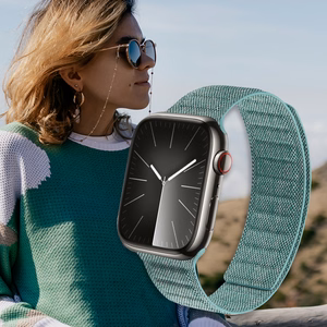Crong Melange magnetic strap for Apple Watch 44 / 45 / 46 / 49 mm, turquoise melange