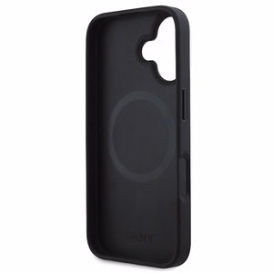 DKNY Checkered Pattern Magsafe iPhone 16 Plus:lle Suojakuori - Musta