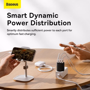 Baseus Compact seinälaturi - 3xUSB - 17W (CCXJ020101) musta