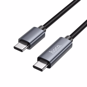 Hoco USB-C - USB-C -kaapeli 3A 60W näytöllä 1 m X112 - musta