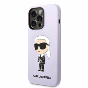 Karl Lagerfeld KLHCP14LSNIKBCU iPhone 14 Pro Suojakuori - Violetti